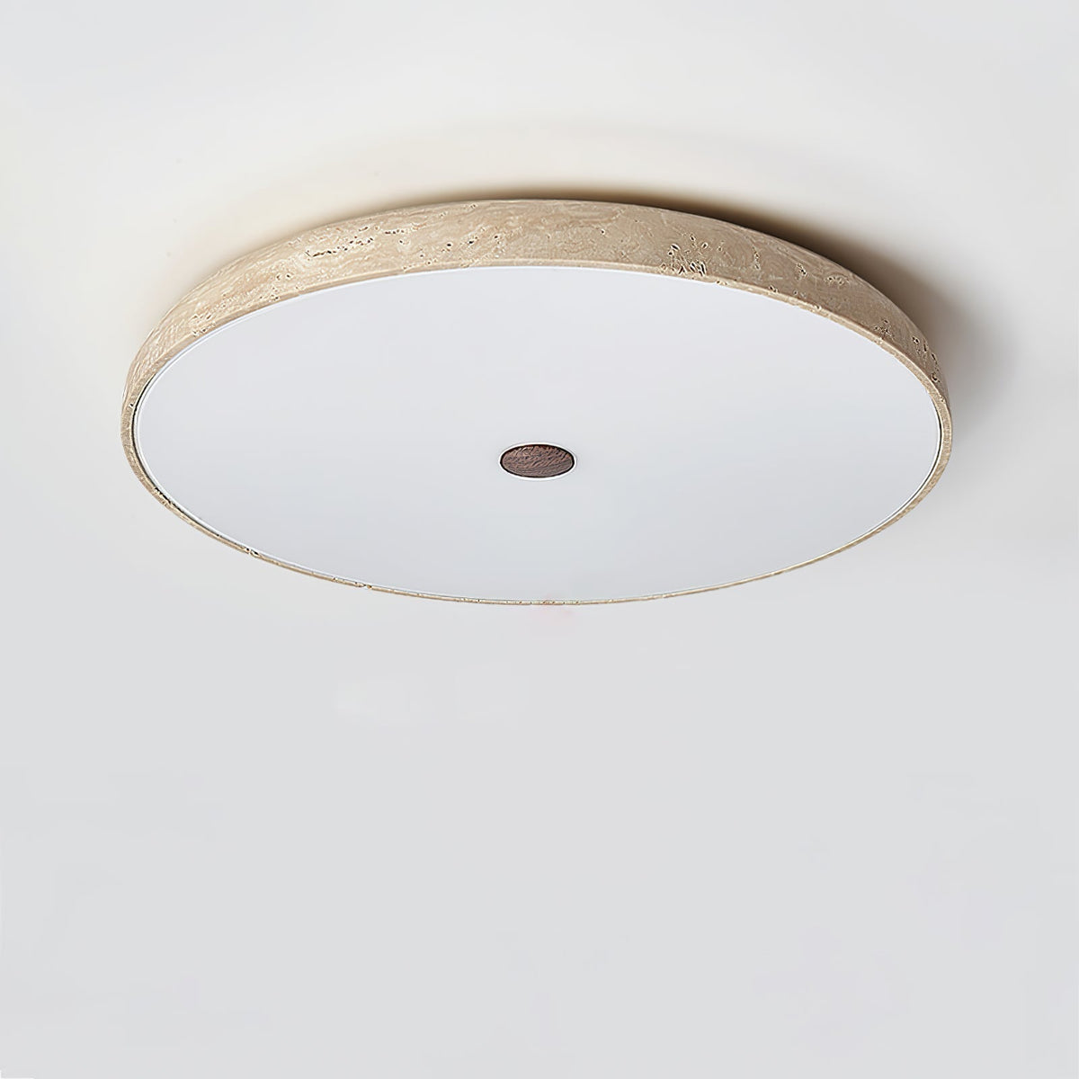 Orzoror minimalistische plafondlamp van geel travertin