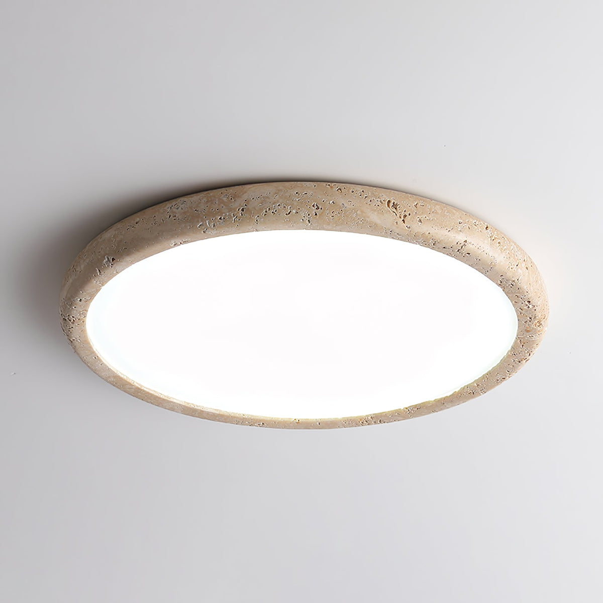 Aurrina Ring Frame Geel travertin plafondlamp