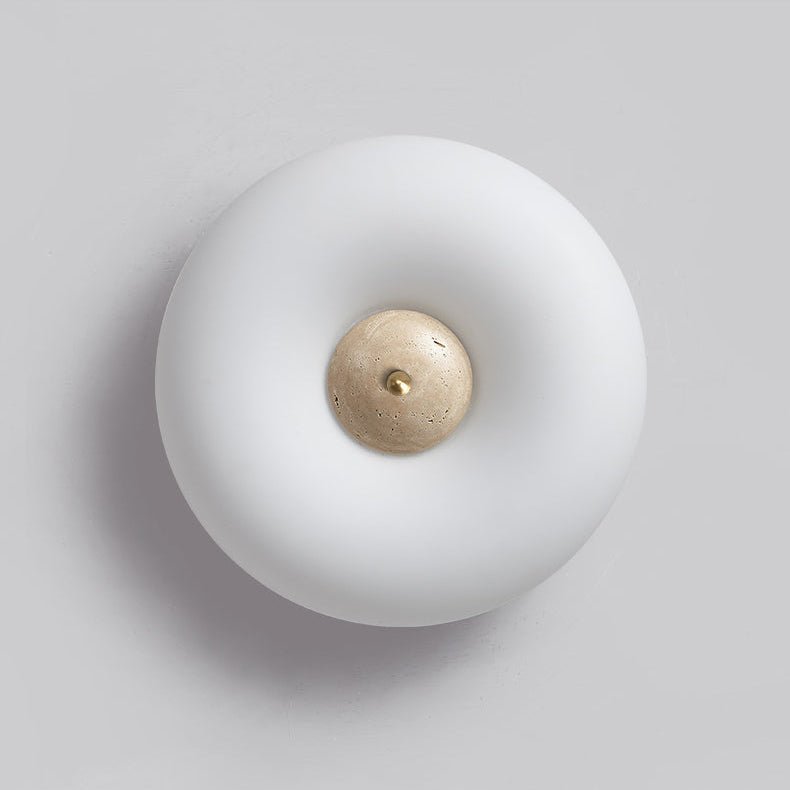 Flen Geel travertin plafondlamp