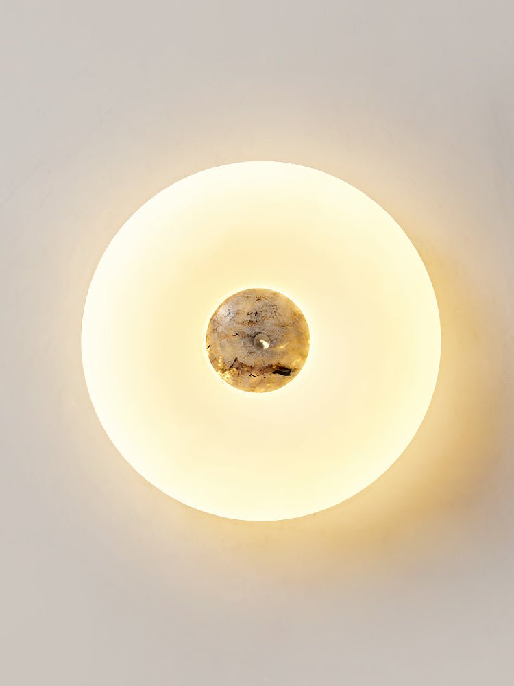 Flen Geel travertin plafondlamp