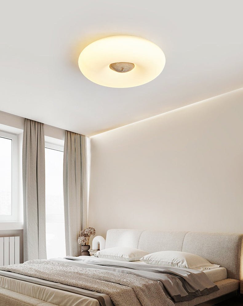 Flen Geel travertin plafondlamp