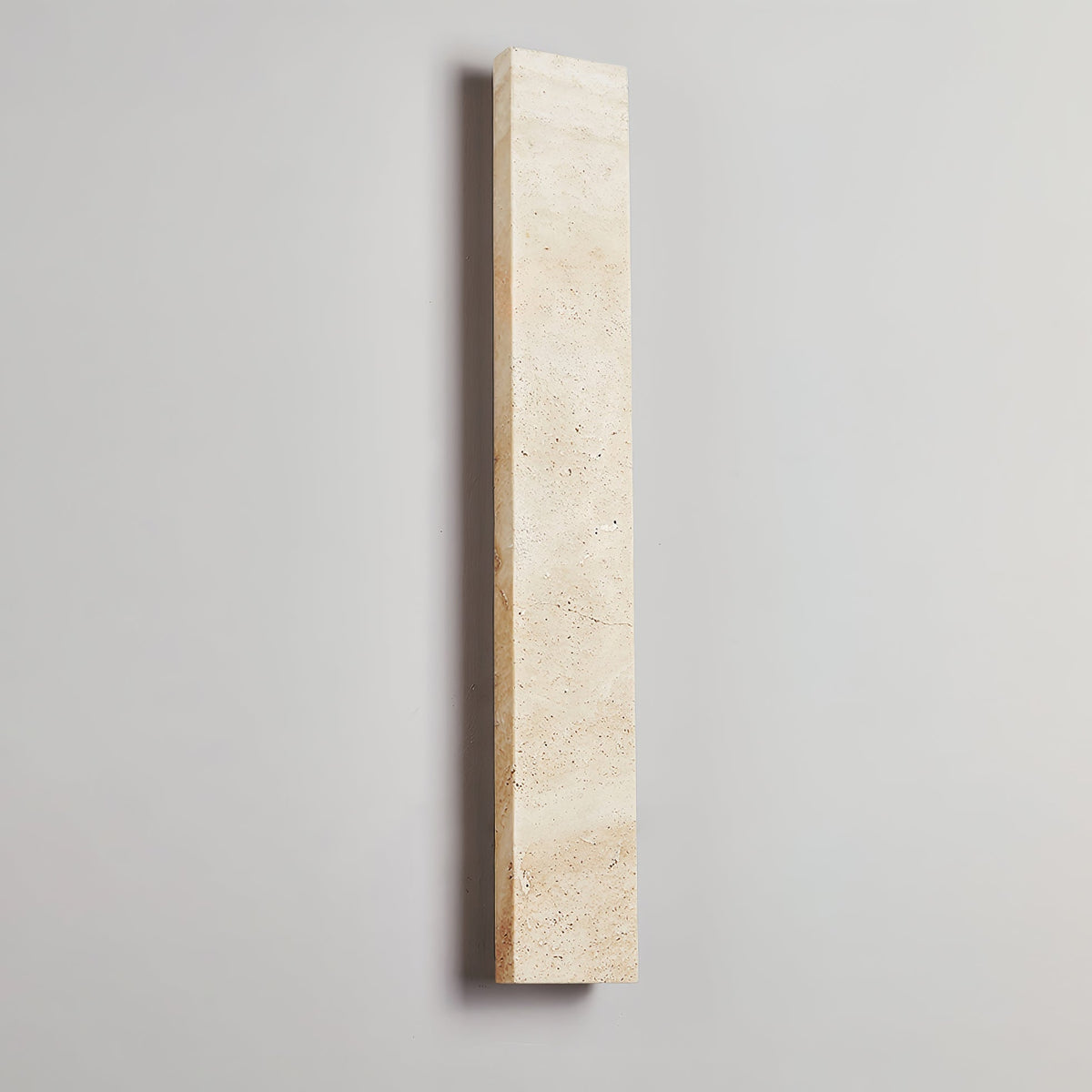 Tavoelia Slim rechthoekige wandlamp van geel travertin