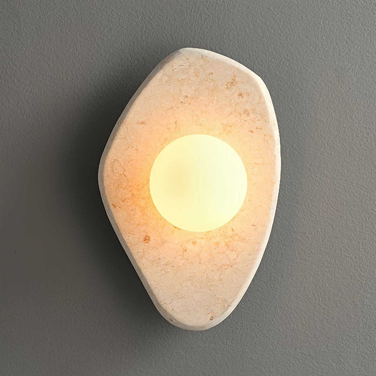 Kiezelvorm Rustiek Marmer Wandlamp