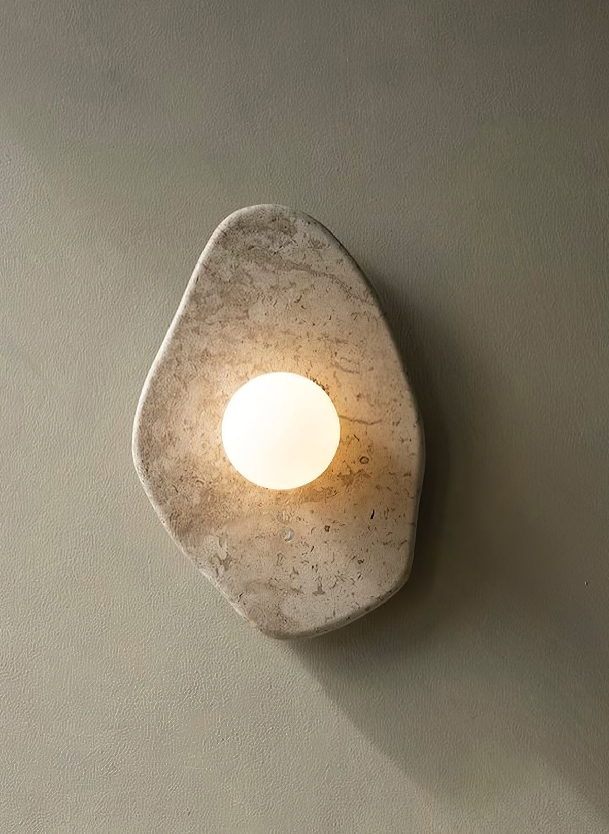 Kiezelvorm Rustiek Marmer Wandlamp