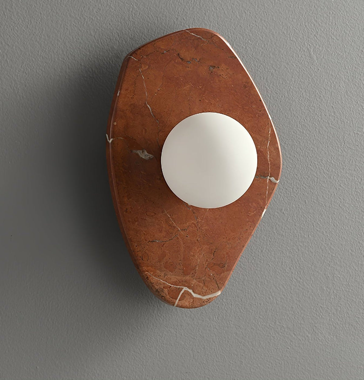 Kiezelvorm Rustiek Marmer Wandlamp