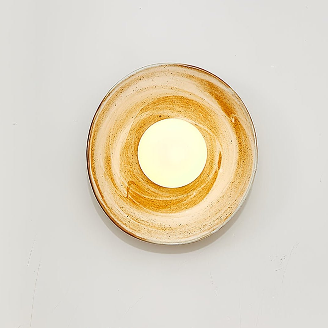 Solune moderne minimalistische wandlamp van glas en hout