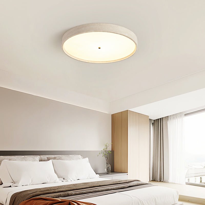 Lana Minimal Geel travertin plafondlamp