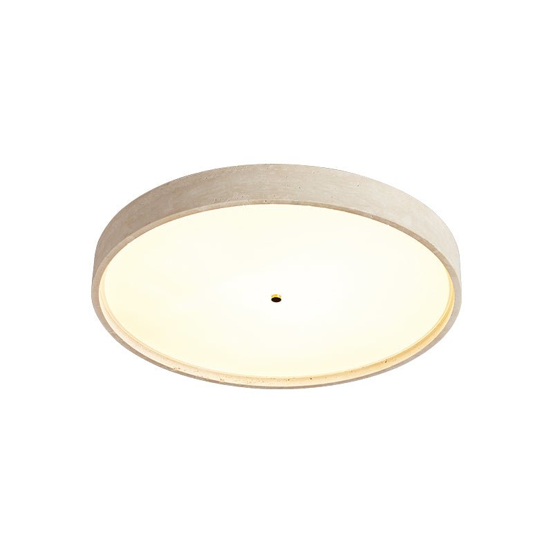 Lana Minimal Geel travertin plafondlamp