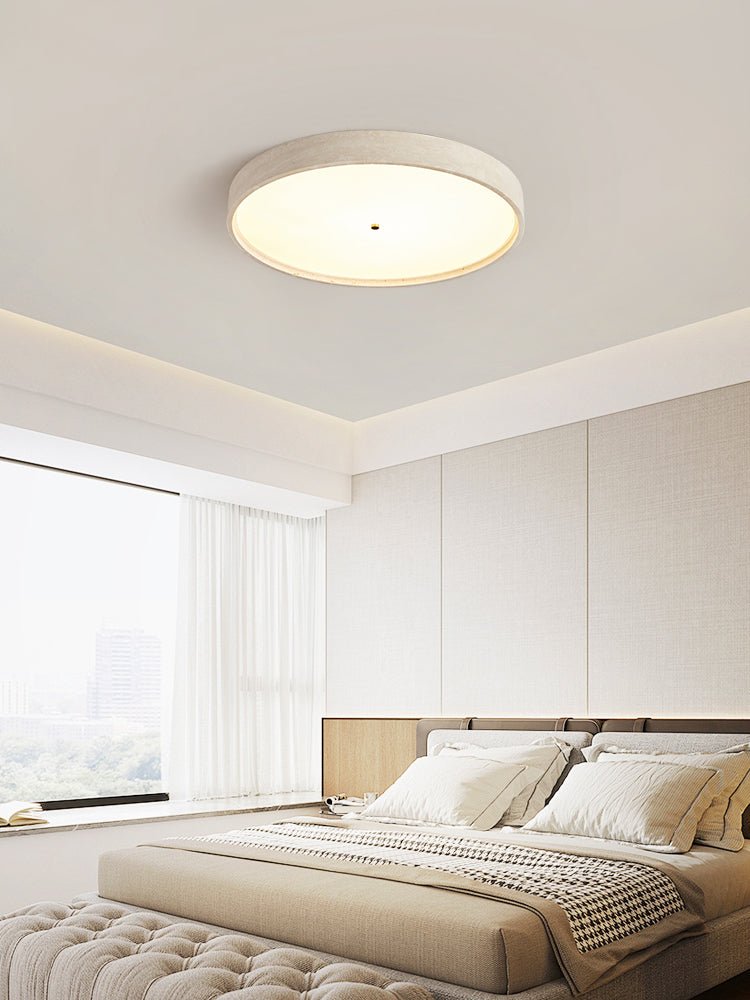 Lana Minimal Geel travertin plafondlamp
