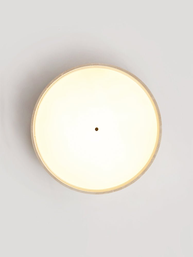 Lana Minimal Geel travertin plafondlamp
