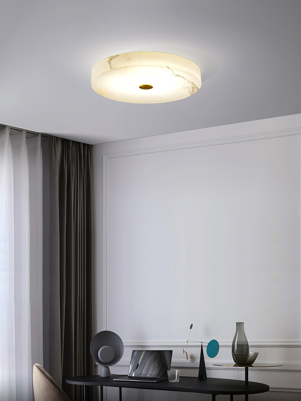 Euno plafondlamp albast