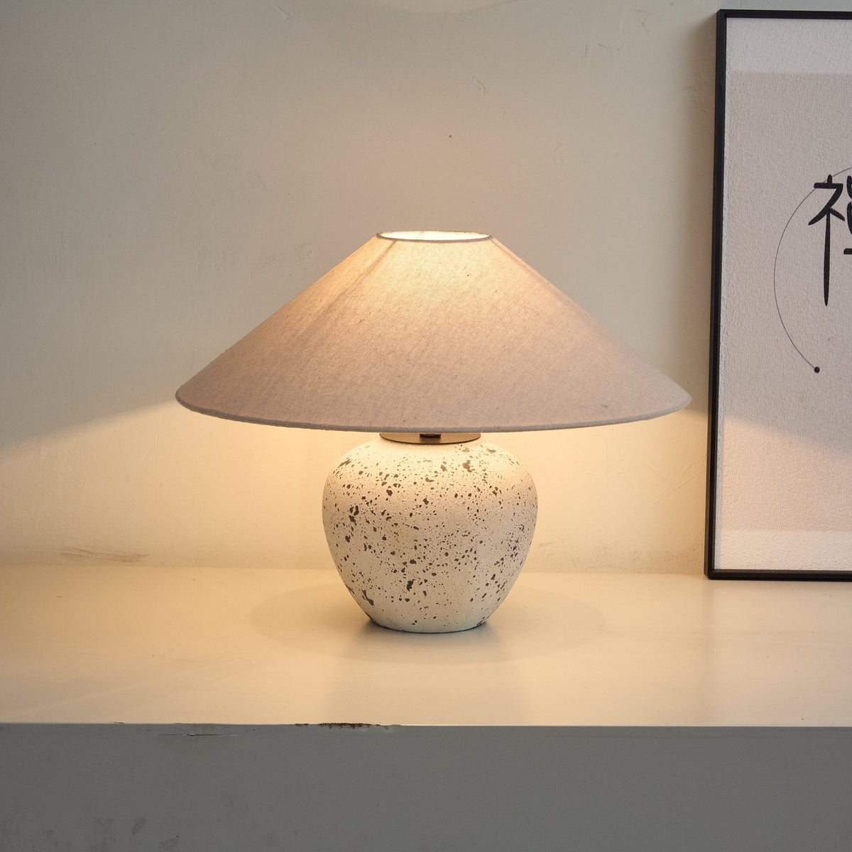 Speckled tafellamp van Keramiek