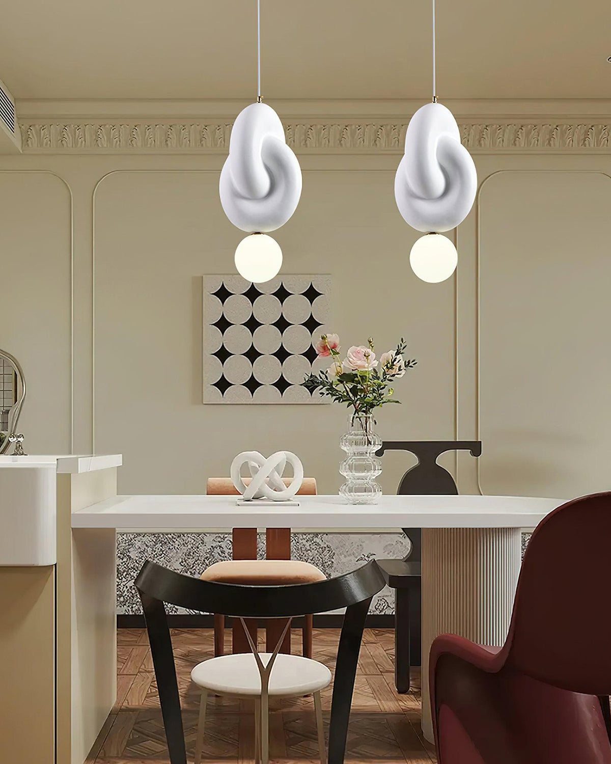 Tyev individuele creatieve hars-glas hanglamp