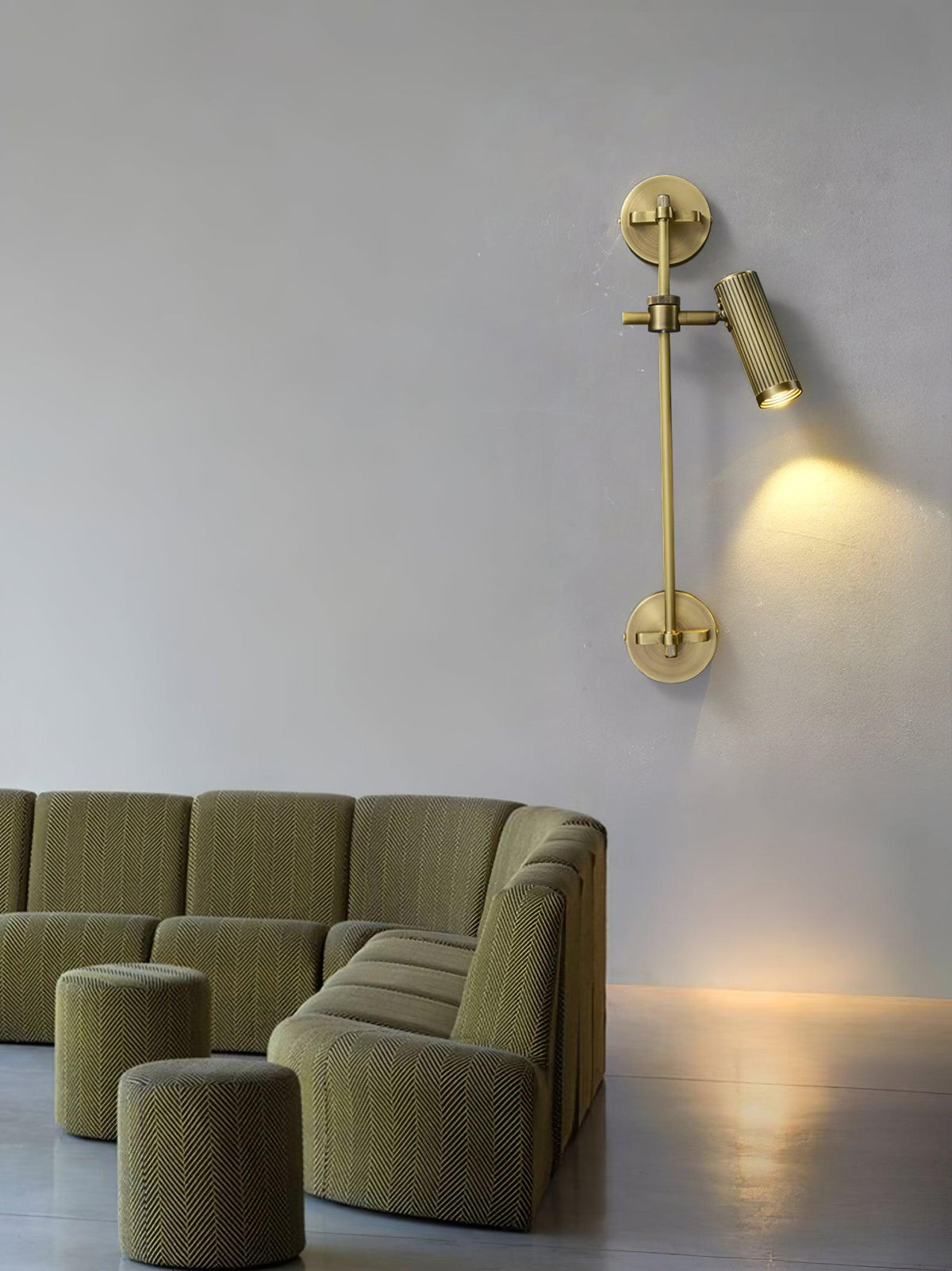 Kirixel wandlamp in messing