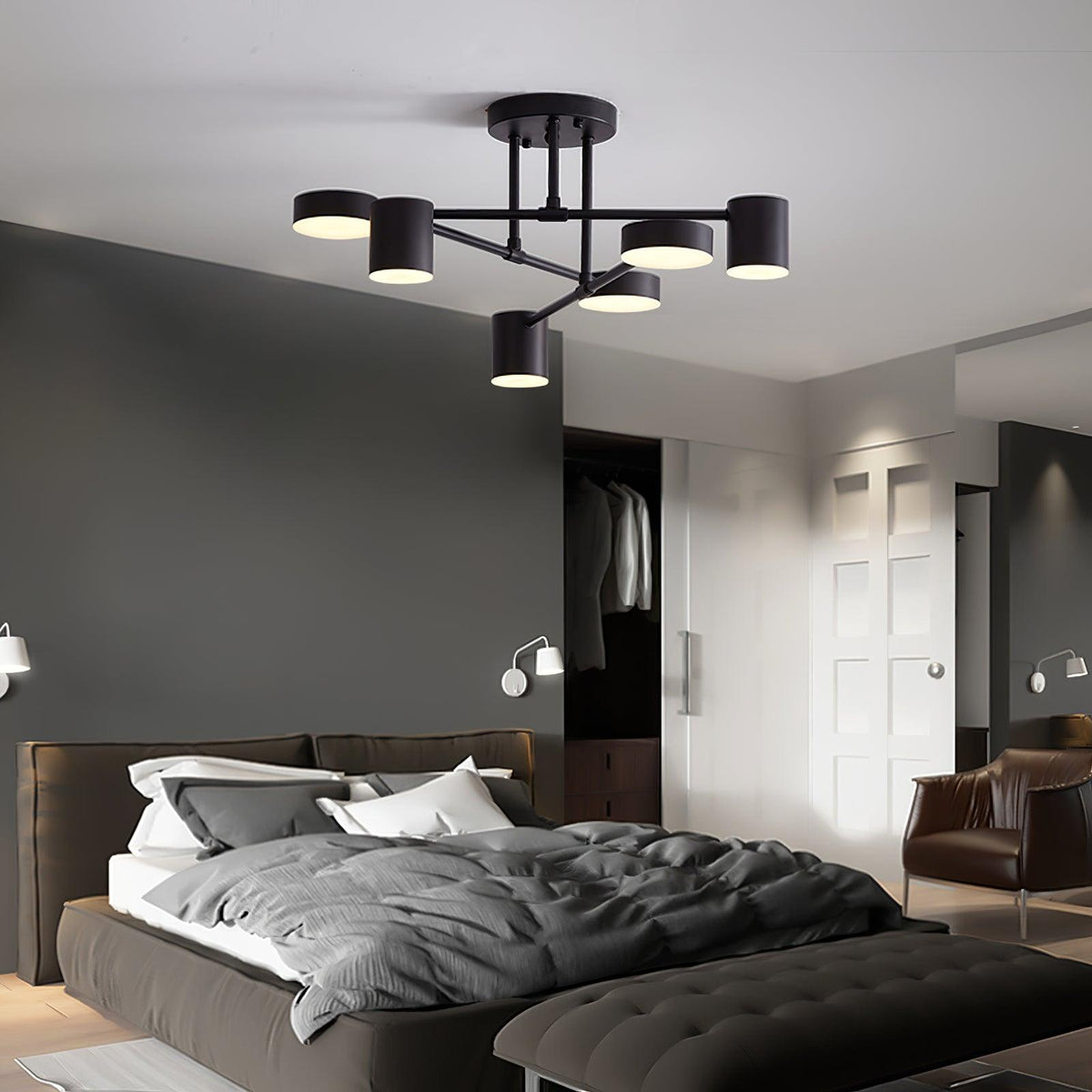 Sputnik plafondlamp goudkleurige afwerking