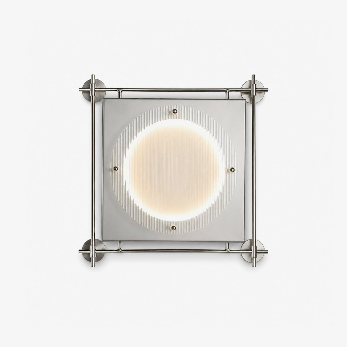 Kwartvormige wandlamp met LED en acrylkap