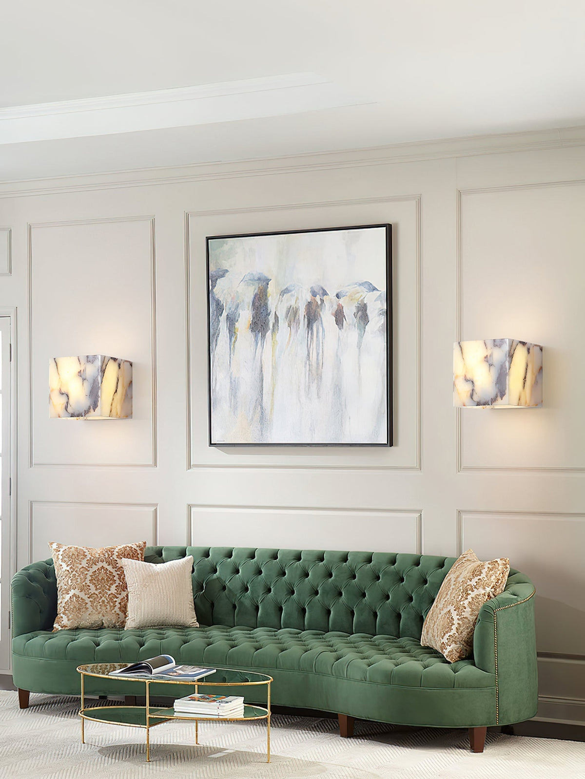 Neranina wandlamp in marmer