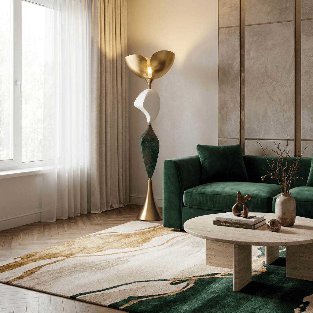 Stacked vloerlamp met sculpturale vormgeving