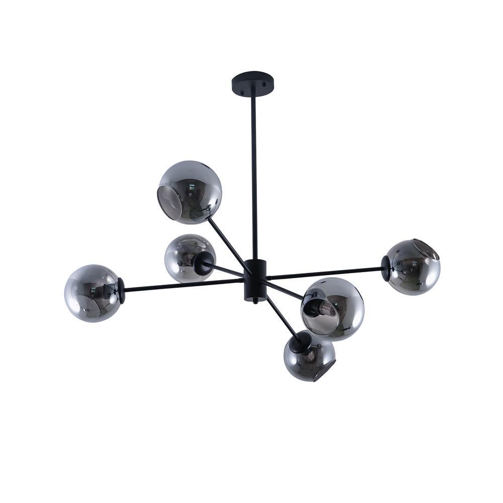 Aristin kroonluchter met gestaggerd glas 6-verlichting