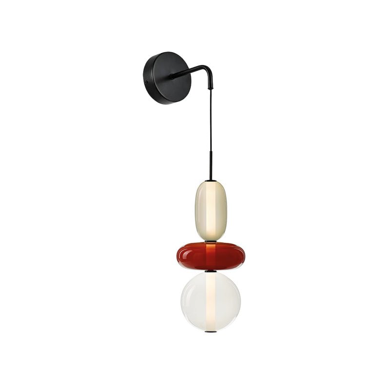Ralvyn wandlamp met glazen kap