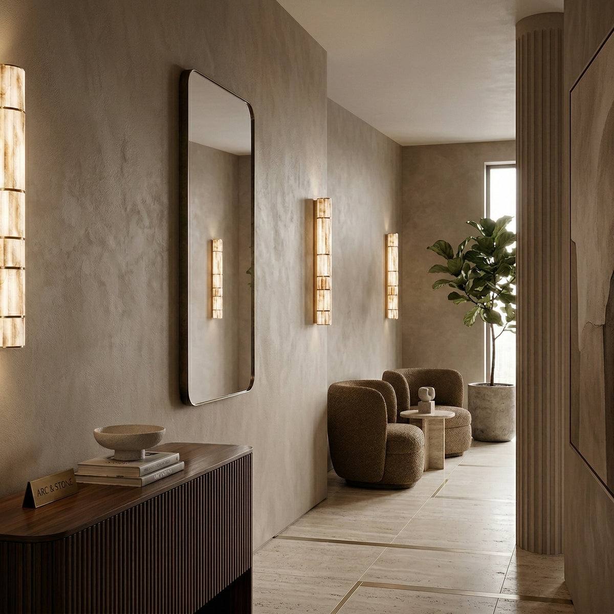 Eireielle albasten wandlamp