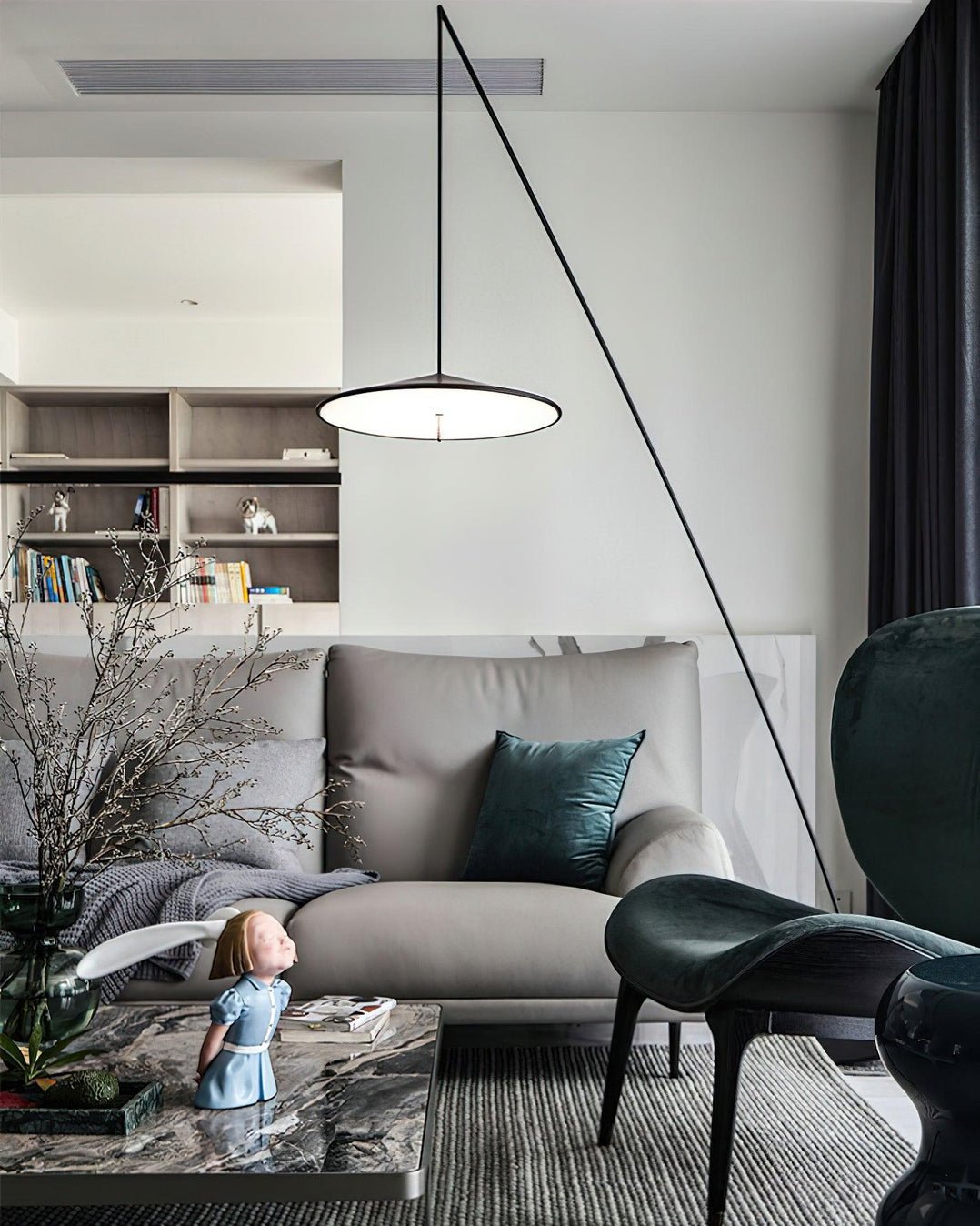 Arcana Zwart Minimalistische vloerlamp