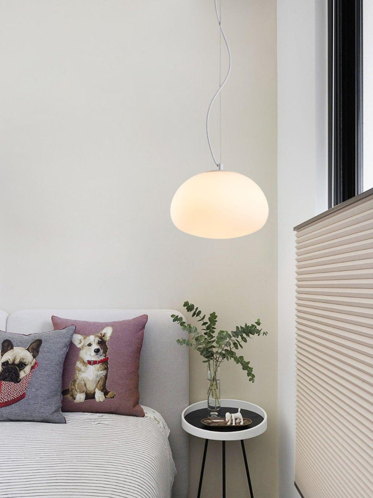 Zerina hanglamp met glazen kap