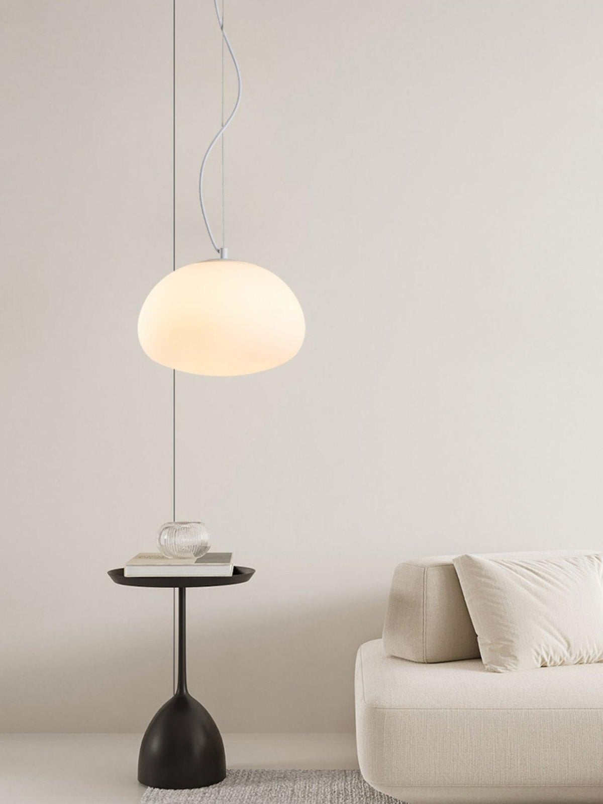Zerina hanglamp met glazen kap