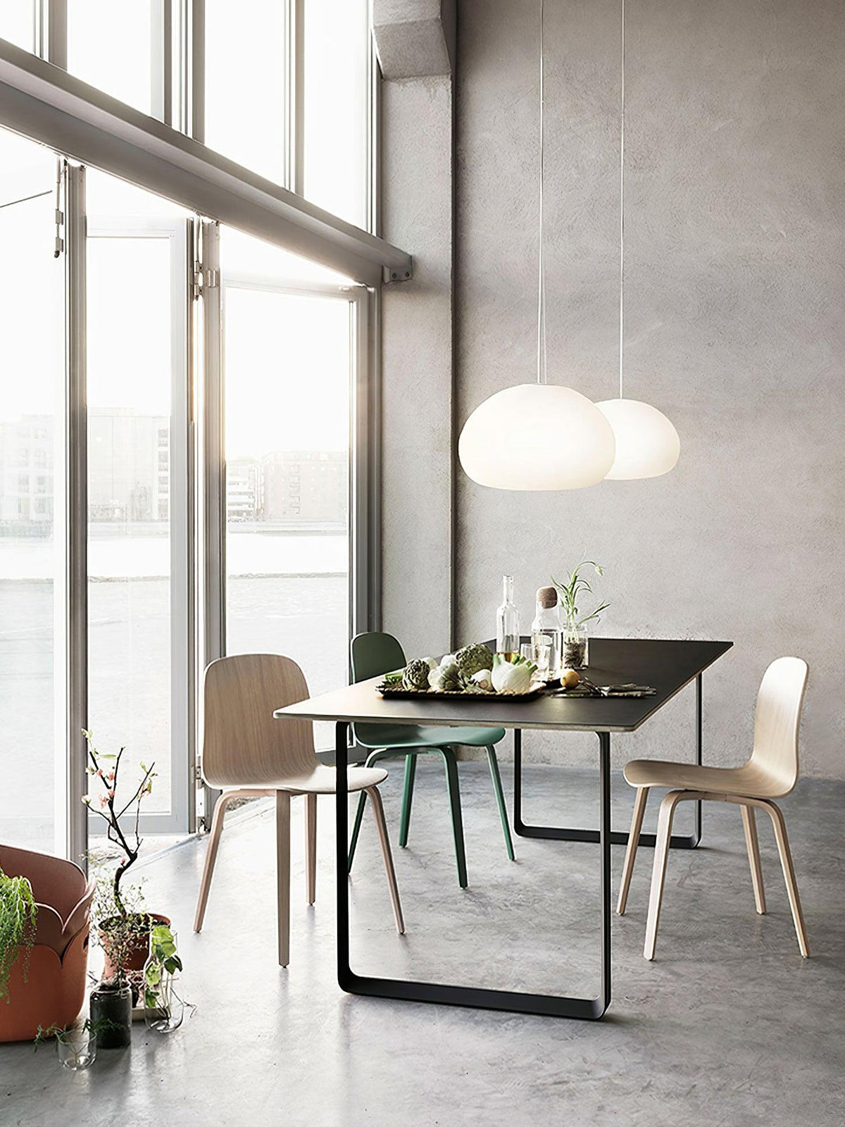 Zerina hanglamp met glazen kap