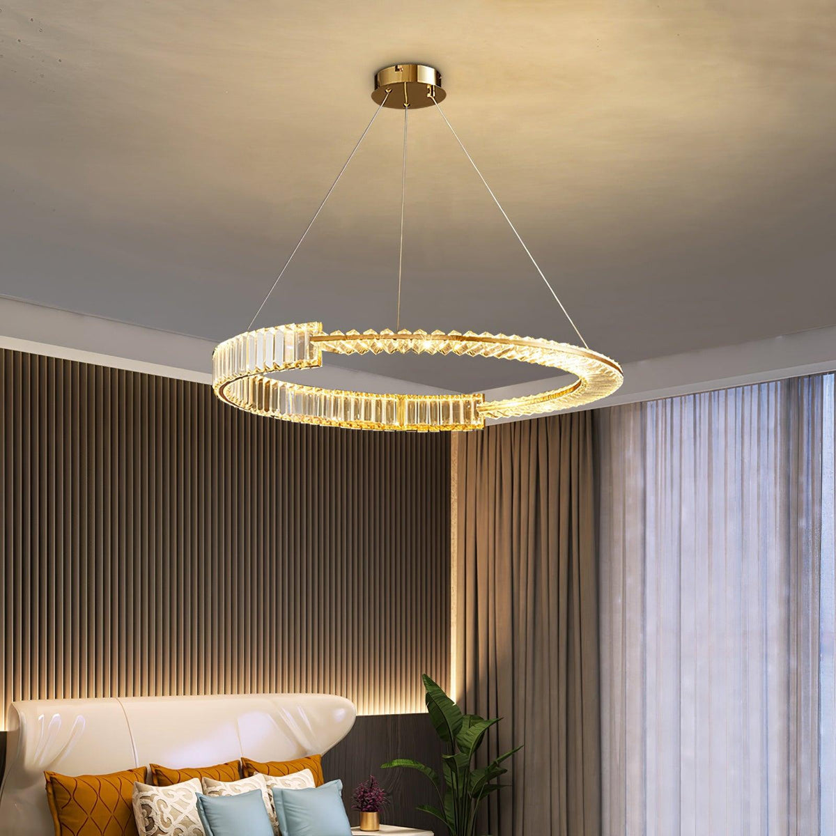 Cyrerira kroonluchter Stella LED kristalring