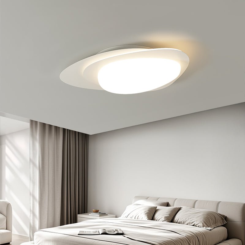 Fuji plafondlamp walnoot ovaal organische LED