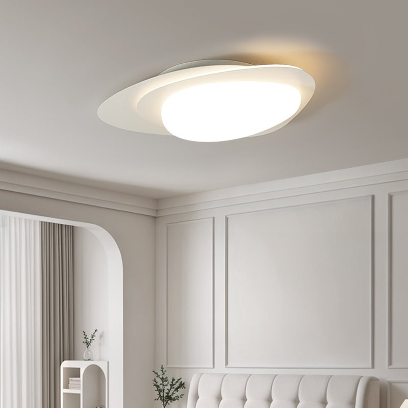 Fuji plafondlamp walnoot ovaal organische LED