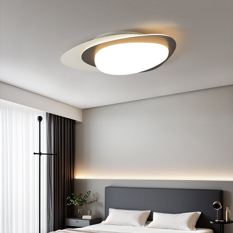 Fuji plafondlamp walnoot ovaal organische LED