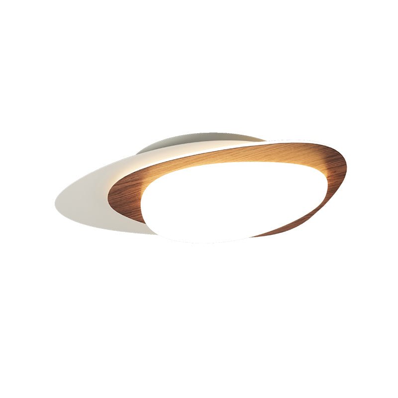 Fuji plafondlamp walnoot ovaal organische LED