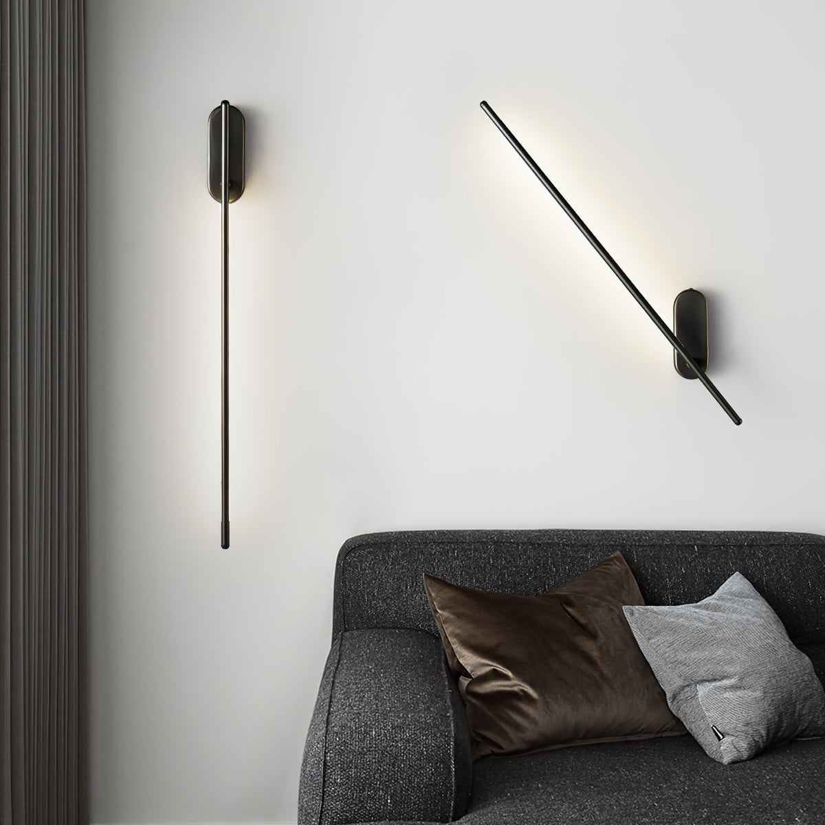 Marissa staafvormige messing wandlamp