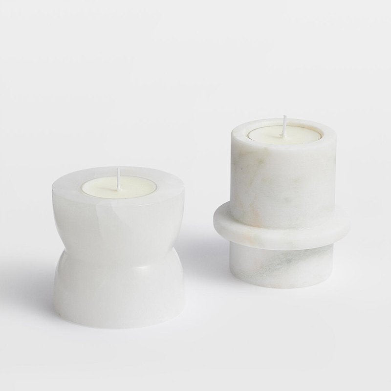 Nerinise Stone Halo Kaarsenhouder Set