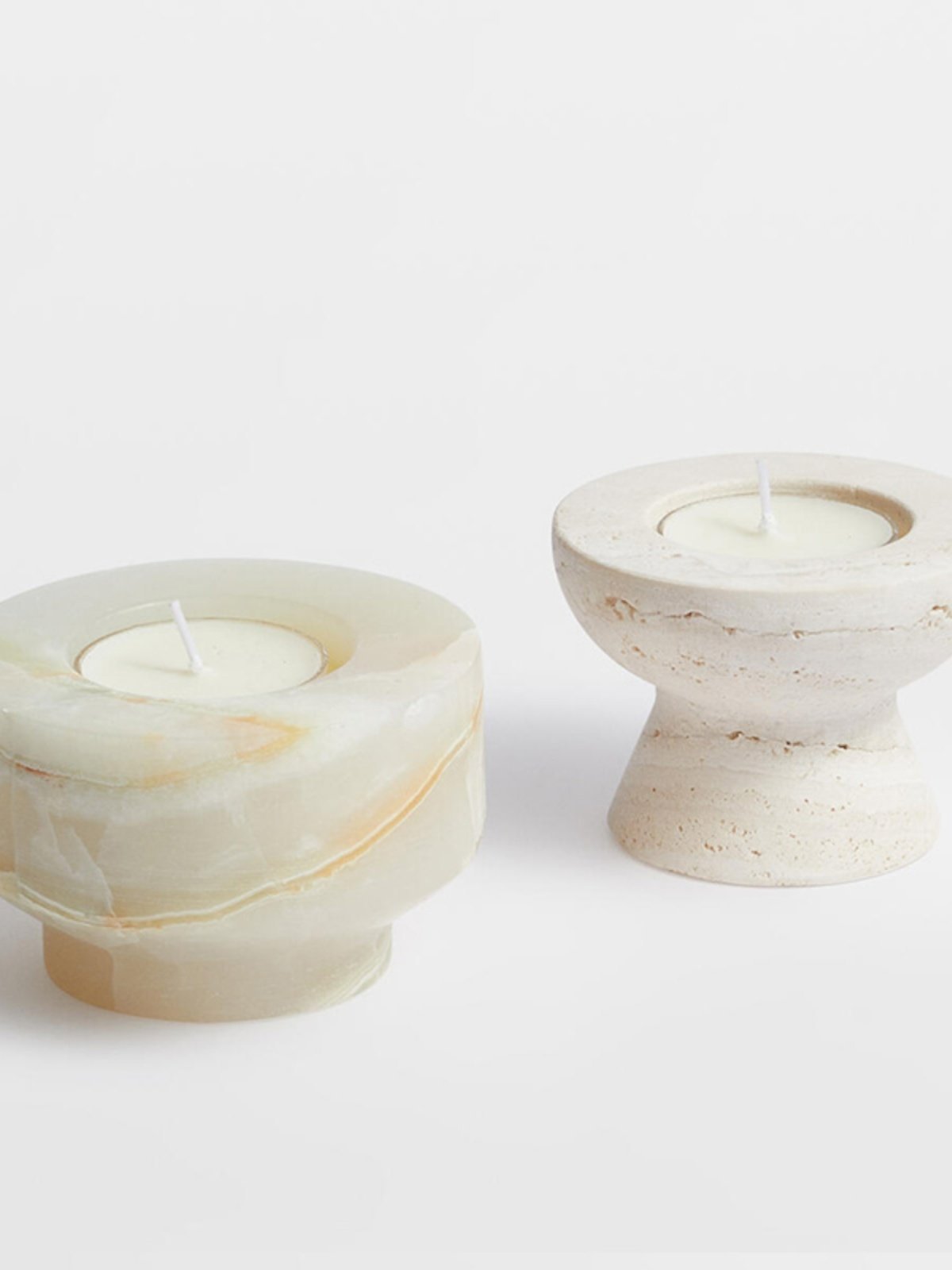 Nerinise Stone Halo Kaarsenhouder Set