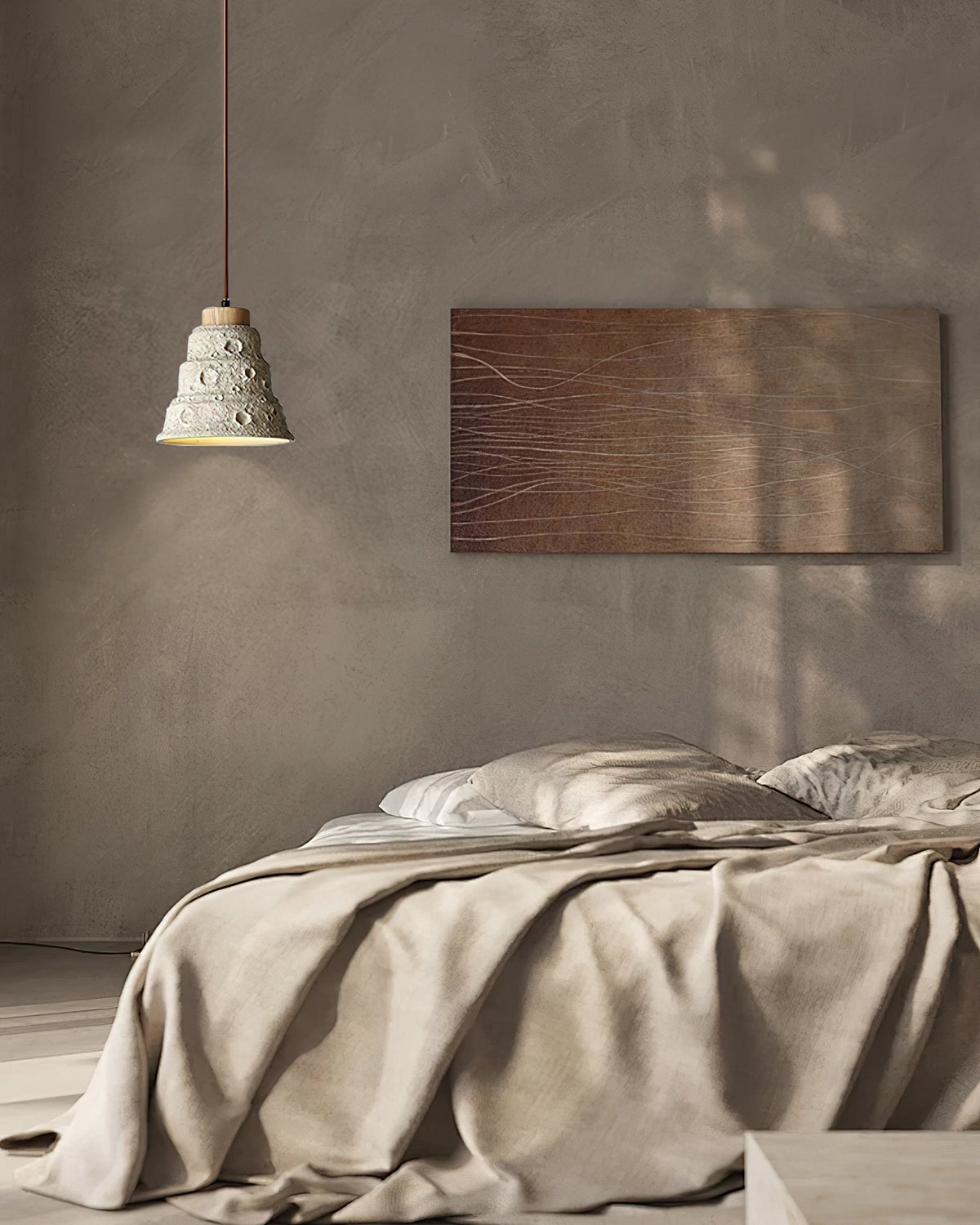 Ilphaeth Noordse kunst hanglamp van steen en hout