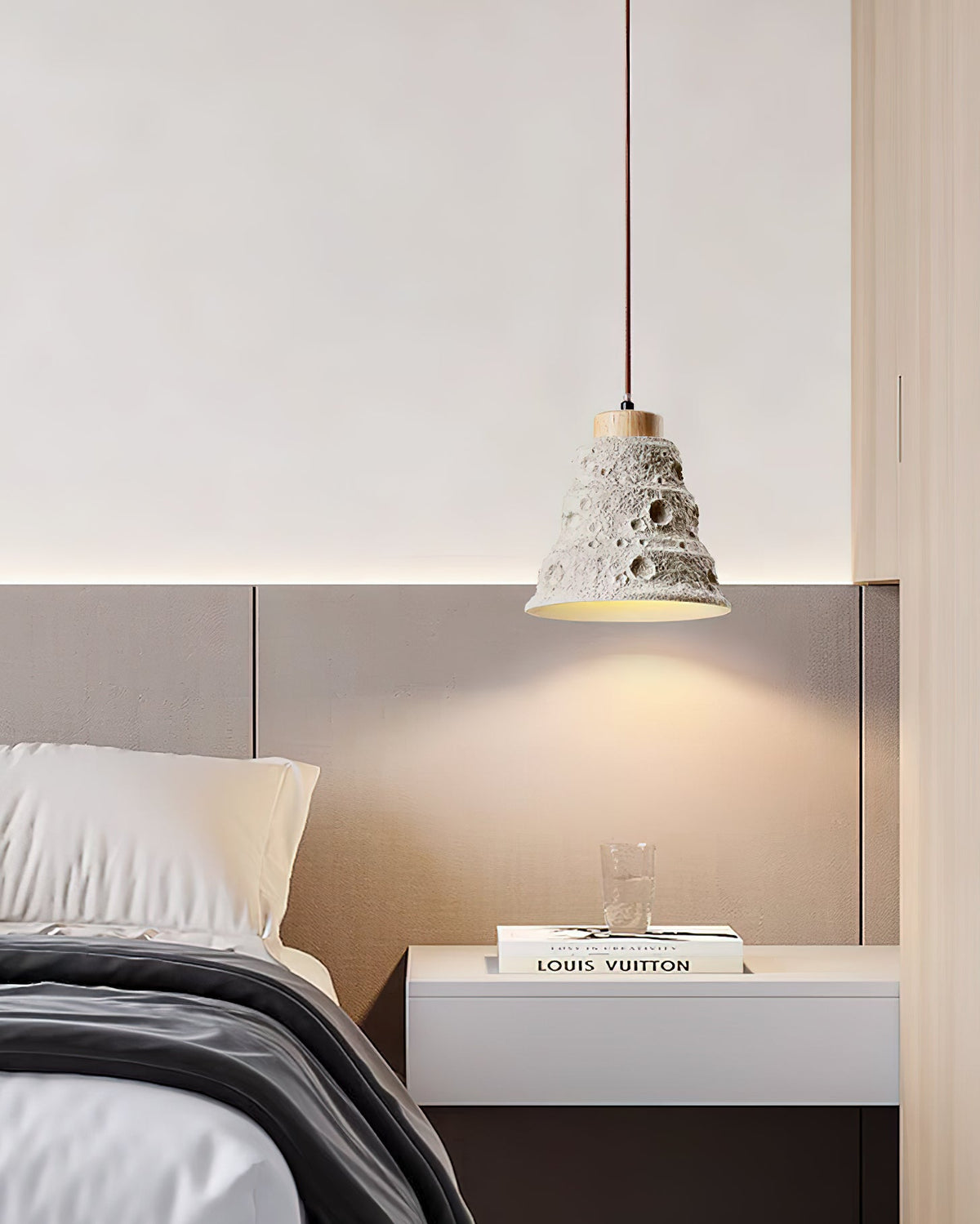 Ilphaeth Noordse kunst hanglamp van steen en hout