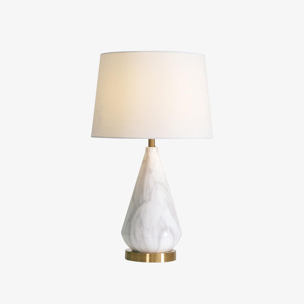 Elysian tafellamp in wit en zwart marmer