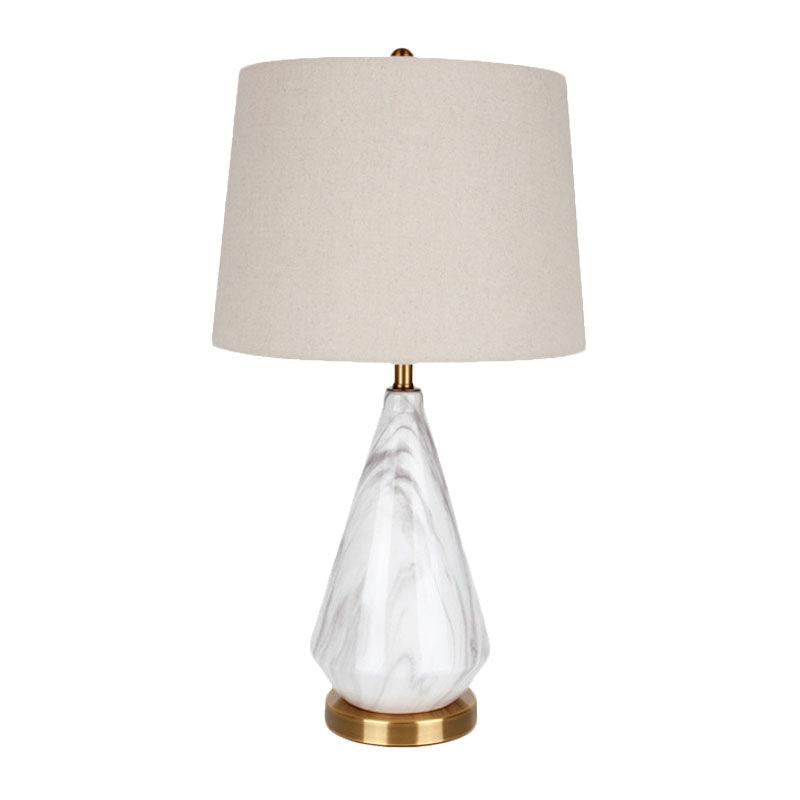 Elysian tafellamp in wit en zwart marmer