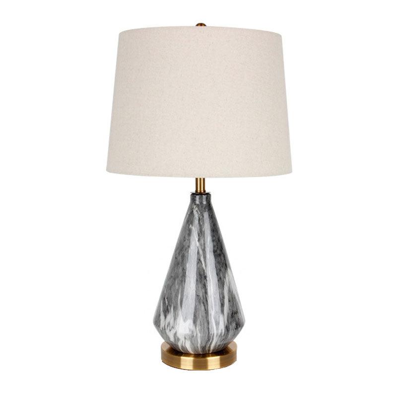 Elysian tafellamp in wit en zwart marmer