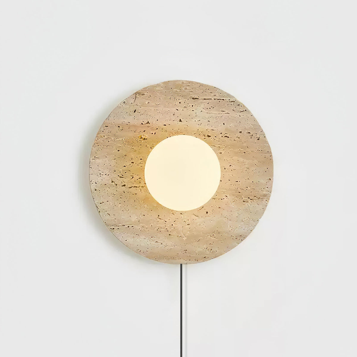 Hylso Ringkap travertin wandlamp
