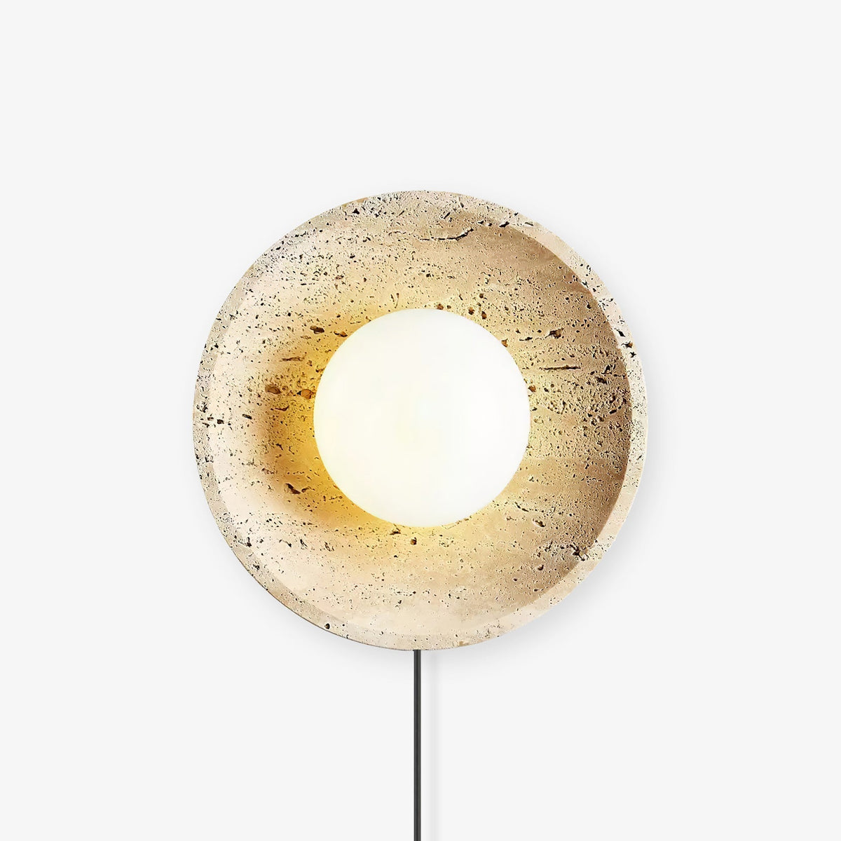 Hylso Ringkap travertin wandlamp