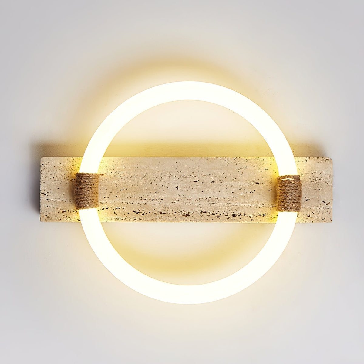Elmaryra Ringed travertin wandlamp / plafondlamp