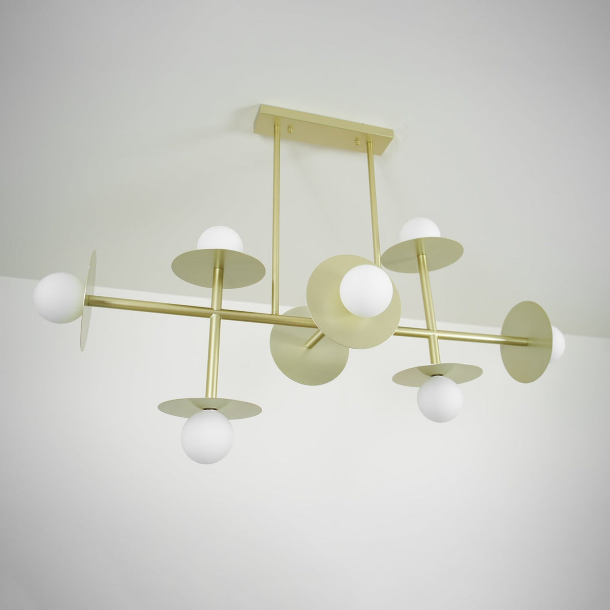 Celiissa Strada Kroonluchter messing glas Geometrisch