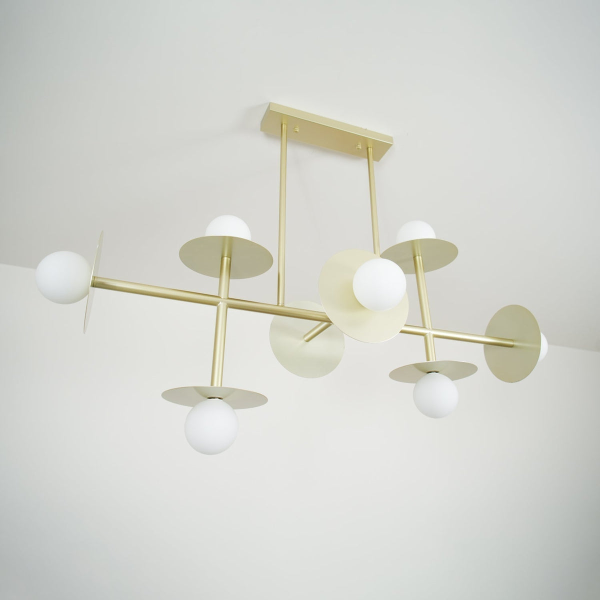 Celiissa Strada Kroonluchter messing glas Geometrisch