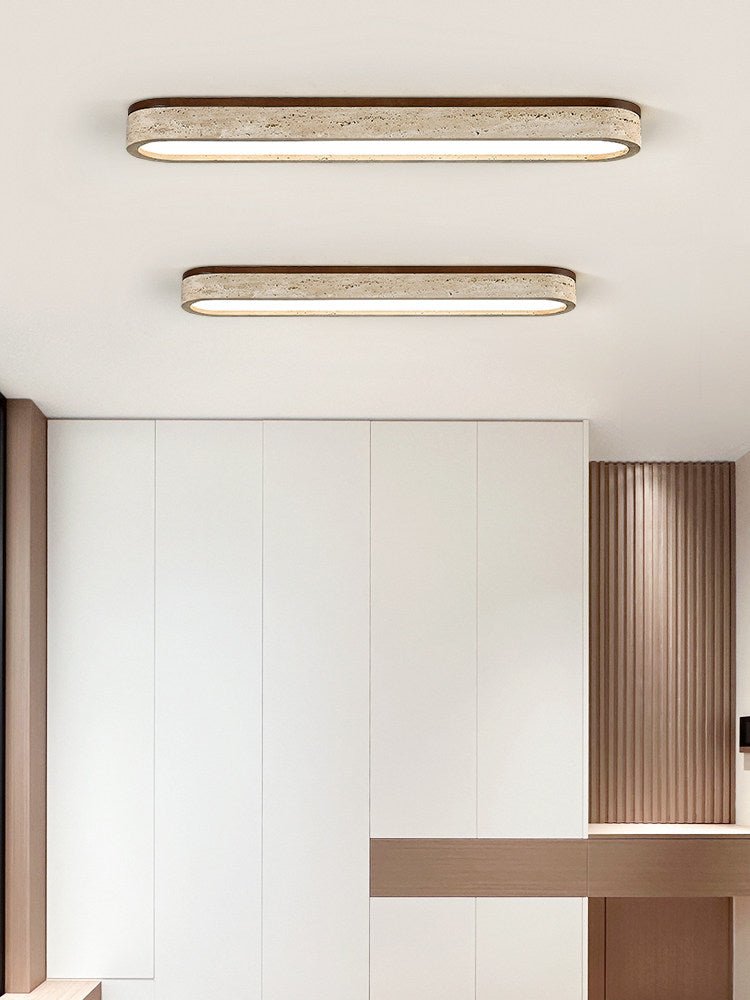 Kirbe Geel travertin Lineaire plafondlamp