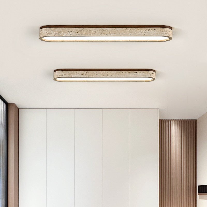 Kirbe Geel travertin Lineaire plafondlamp