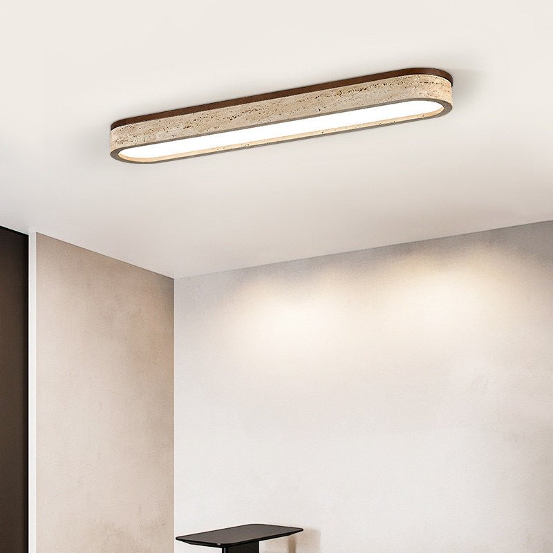 Kirbe Geel travertin Lineaire plafondlamp
